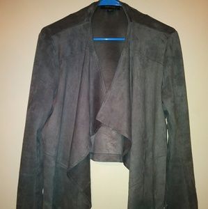 Suede Cardigan Jacket